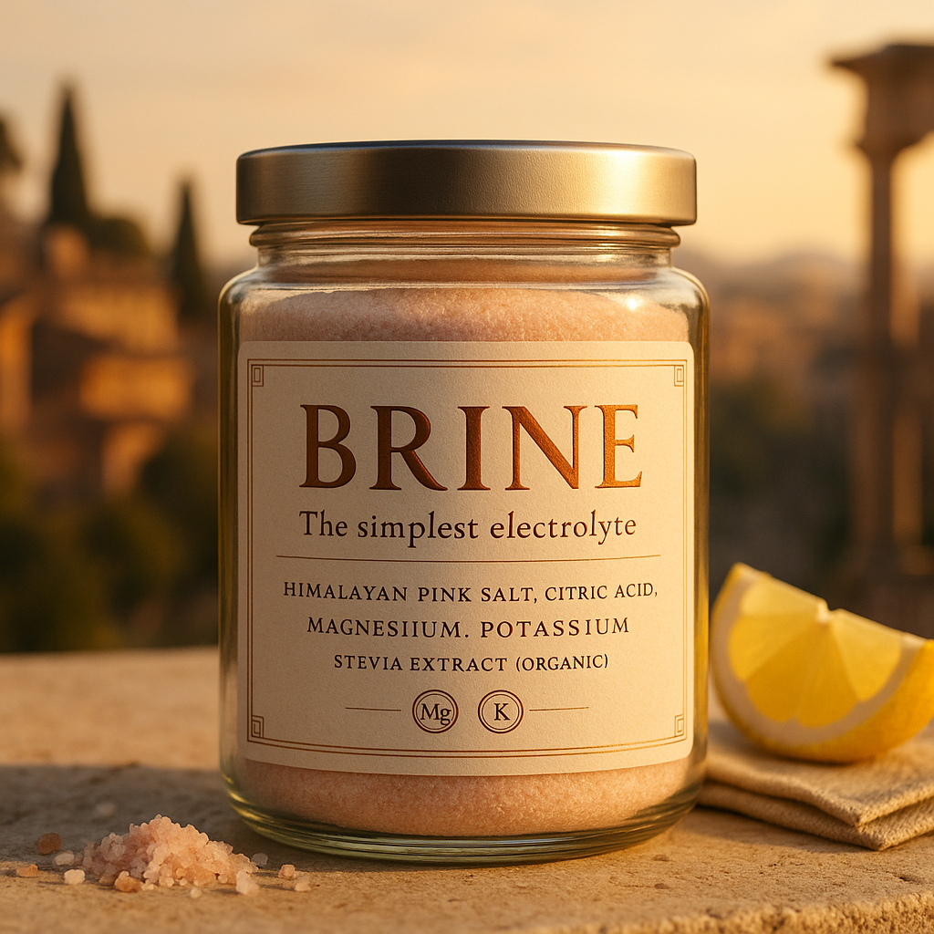 A glass jar of Brine